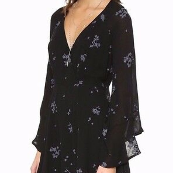 FREE PEOPLE Black Bell Sleeve Jasmine Tunic Dress - Picture 2 of 3